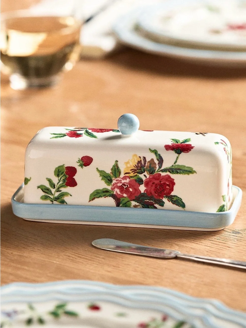 Anthropologie Camille Stoneware Butter Dish